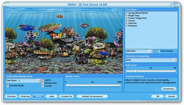 swimming fish aquarium screensaver for windows