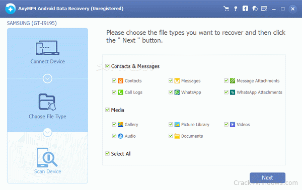 AnyMP4 Android Data Recovery 2.1.18 instaling