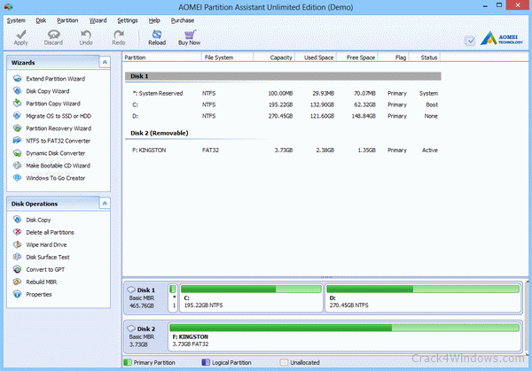 as ssd benchmark or aomei partition assistant pro