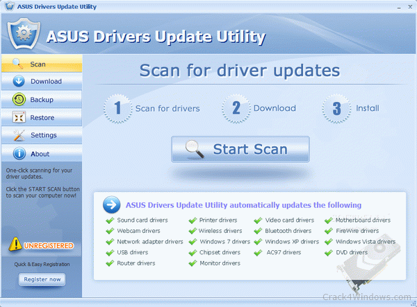 asus driver download utility