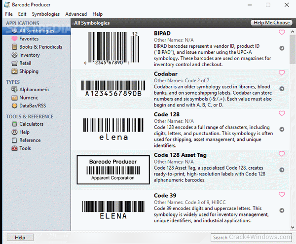 serial barcode producer