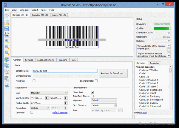 softmatic barcode plus v4 serial