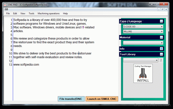 Rs232 cnc file transfer software