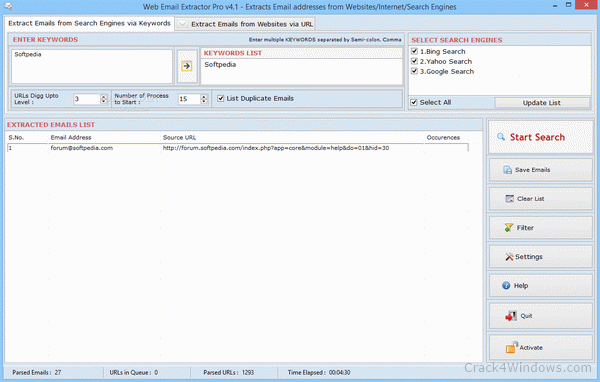 generate license key of email extractor 14