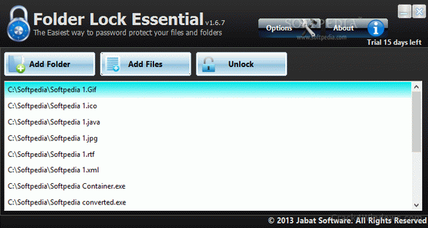 serial key for new softwares folder lock 7