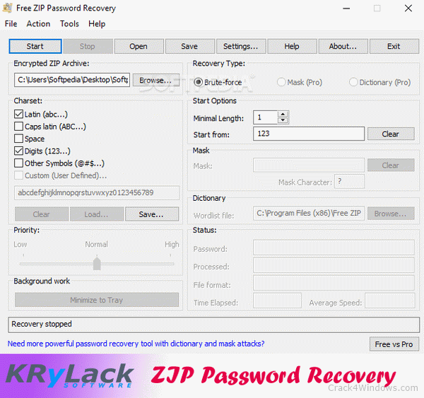 zip password recovery professional crack
