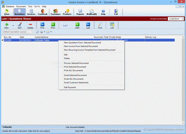 instant invoice n cashbook 10 install key
