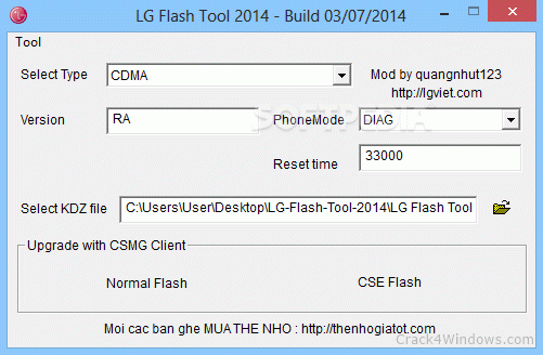 how to use the lg flash tool
