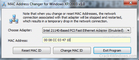 mac address changer for windows 10
