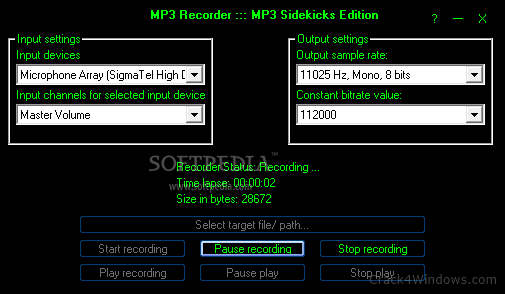 sigmatel audio recorder