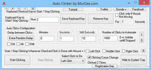 Murgee Auto Clicker 99.1.4 Crack Free Download [Lifetime] Torrent Registration Code