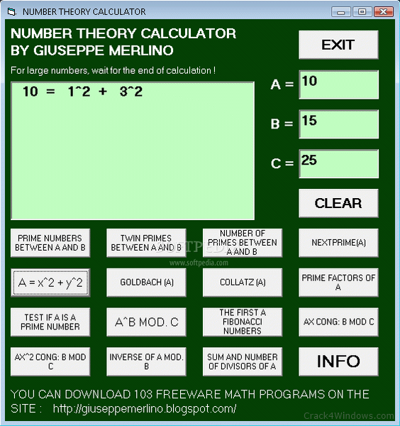 Number Theory. Числа Фибоначчи калькулятор. Calculator numbers. Калькулятор теории.