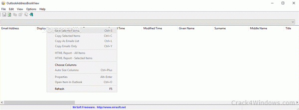 OutlookAddressBookView 2.43 for windows instal