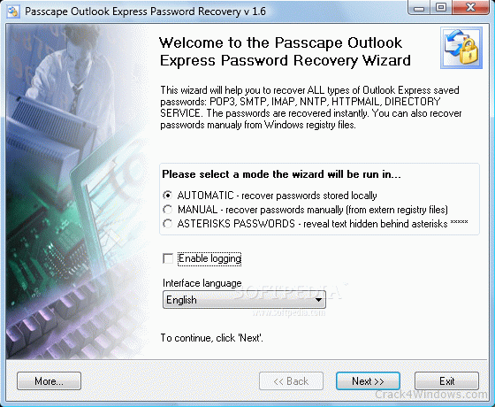 crack passcape reset windows password