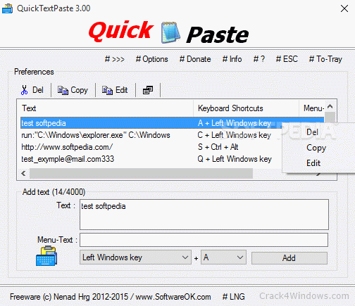 QuickTextPaste 8.66 download the last version for windows