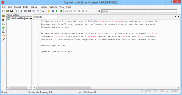 simply fortran the debugger executable could not be located