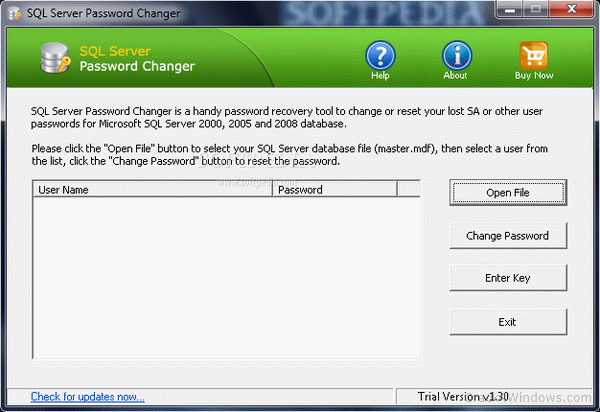 Crack sql server password changer