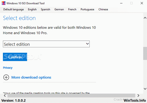 windows 10 download tool evaluation