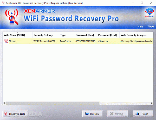 wifi password recovery serial
